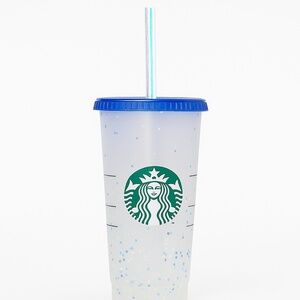 STARBUCKS Reusable Confetti Colour Changing Cup with Multi-Colour Straw